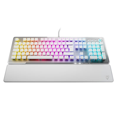 Turtle Beach Vulcan II – Mechanische PC Gaming-Tastatur, Titan II-Schalter, anpassbare beleuchtete RGB-Tasten, abnehmbare Handballenauflage, Aluminiumplatte – Weiß