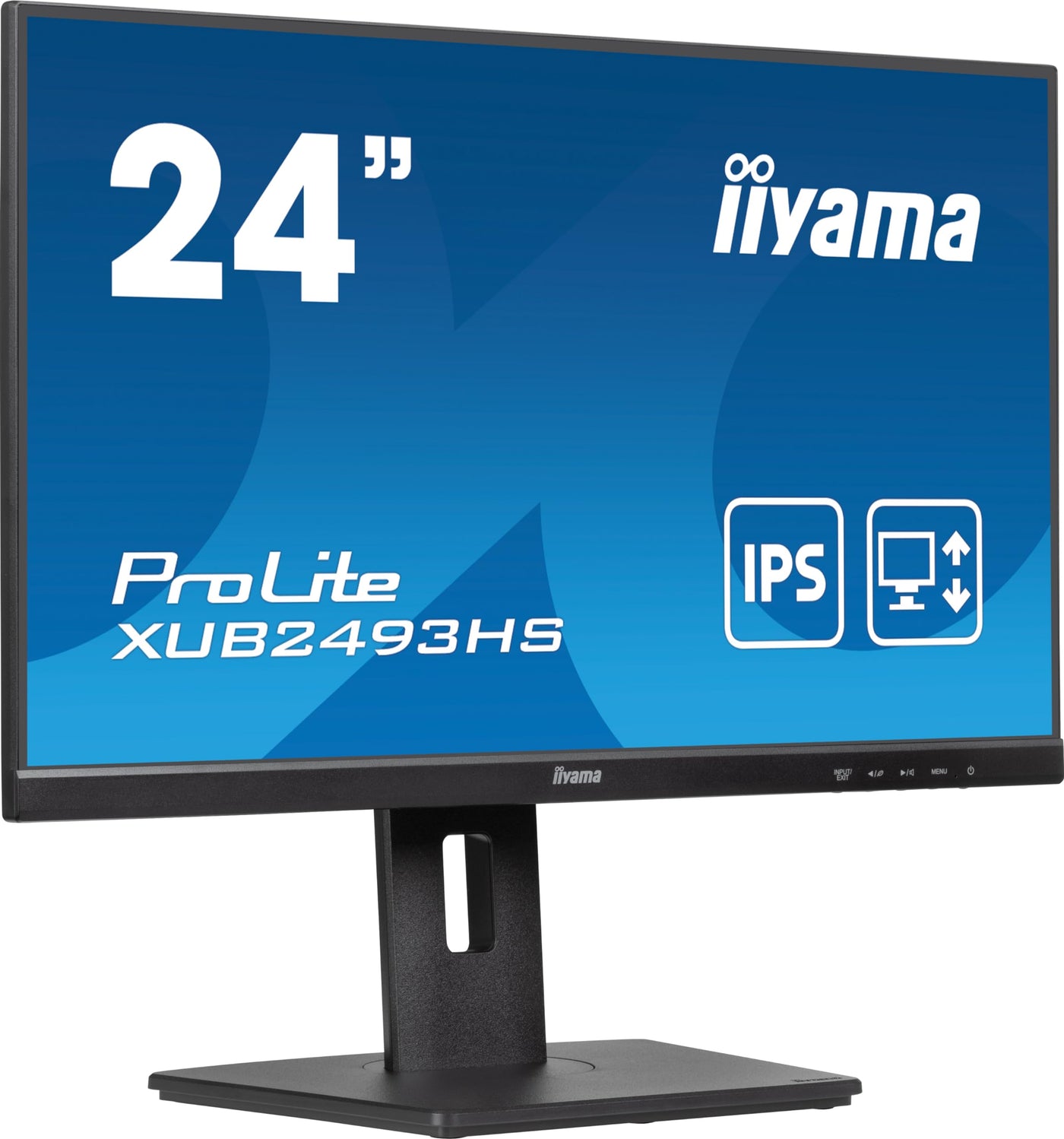 iiyama Prolite XUB2493HS-B6 60,5cm 23,8" IPS LED-Monitor Full-HD 100Hz HDMI DP Slim-Line Höhenverstellung Pivot schwarz