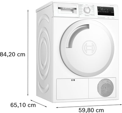 Bosch WTN83203 Serie 4 Kondenstrockner, 8 kg, Auto Dry: optimale Trocknung, Anti-Vibration-Design: mehr Standfestigkeit, Rekordverdächtig schnell, Sensitive-Drying-System