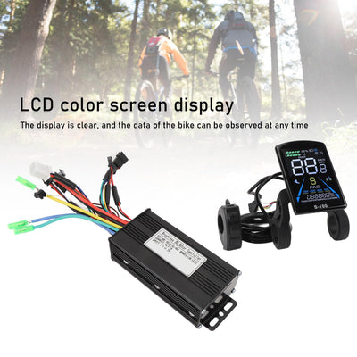 MechKit Elektrofahrrad Brushless Motor Controller Kit, 36V 48V 500W 750W 26A 3 Mode Sinuswelle Controller mit LCD Display Panel für E-Bike