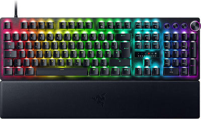 Razer Huntsman V3 Pro - Analoges optisches E-Sport-Keyboard Snap Tap & Rapid Trigger (Schnellfeuer-Modus, Multifunktionaler Drehregler, Doubleshot-PBT-Tastenkappen) DE-Layout | Schwarz
