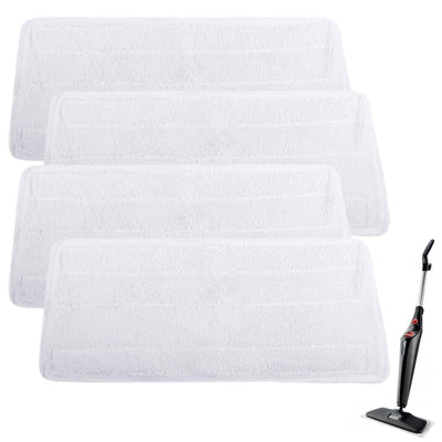 4 Stück Ersatzbezüge Pads für Vileda Dampfreiniger XXL Waschbar Mikrofaser Ersatzbezug für Vileda Steam PLUS XXL Dampfreiniger Weiß Wiederverwendbar Ersatzbezug für Vileda Dampfreiniger