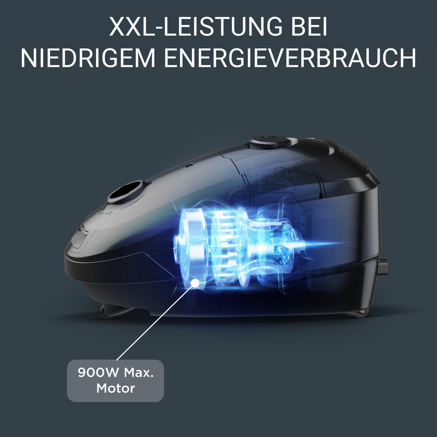 Rowenta RO3143 Power XXL, Bodenstaubsauger mit Beutel, Petrol/Grau, 900 W, 4.5 liters