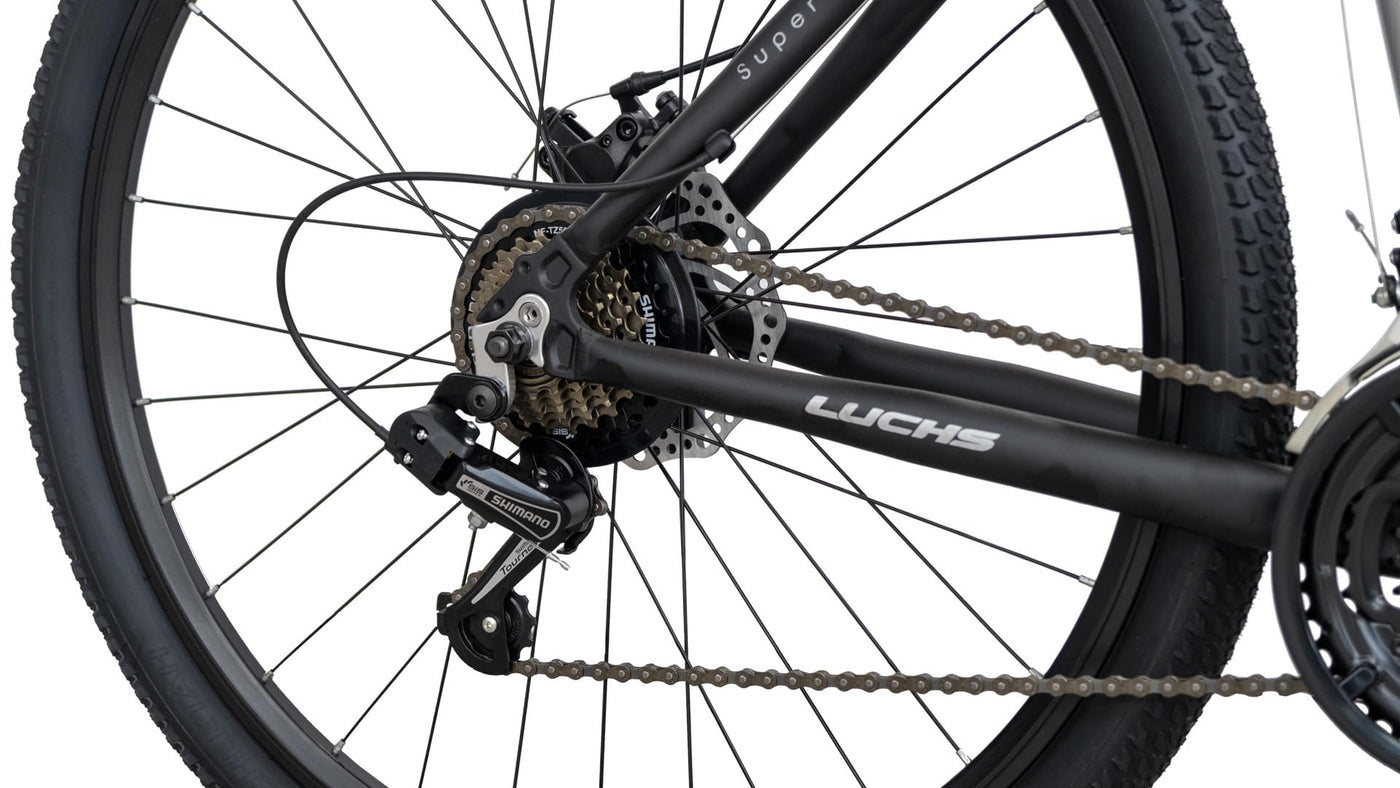 LUCHS Titan – Sportliches MTB mit 21-Gang-Schaltung, Scheibenbremsen & Aluminiumrahmen | 27,5" & 29" Zoll | Für Jungen & Herren - Mountainbike, Jungen & Herren Fahrrad (Grau, 27,5" Zoll)