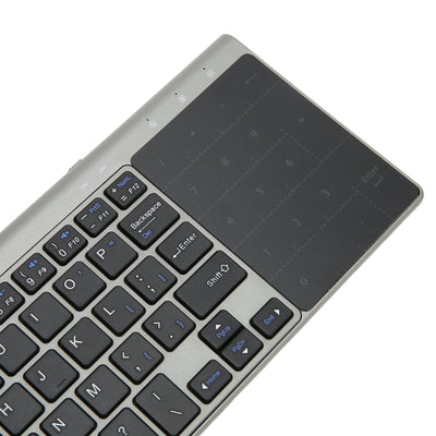 Annadue 2,4G Wireless Tastatur mit Touchpad Ziffernblock, Tragbare Ultrakompakte Vollständige QWERTY Tastatur und Touch Maus, mit USB Empfänger Fernbedienung für Notebook, Computer, TV
