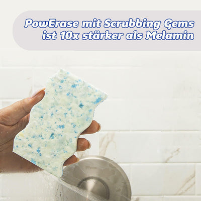 Scrub Daddy Eraser Daddy 10x, Schmutzradierer, Starker & Haltbarer Melamin Schwamm, Doppelseitige Zauberschwamm Schmutzradierer, Allzweckreinigungsschwämme für gestrichene Wände, Blau Doppelpackung