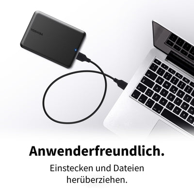 Toshiba Canvio Partner 2TB Portable 2.5'' Externe Festplatte, USB 3.2, Mac & Windows kompatibel. Xbox, PS4, PS5