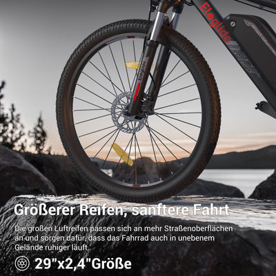 Eleglide E Bike Herren Damen mit 36V 15Ah Abnehmbarer Akku, 27,5/29 Zoll Offroad E Mountainbike, Elektrofahrrad Pedelec mit APP, 24 Gänge Schaltung, Reichweite bis zu 125 KM (MTB-2 29 Zoll)
