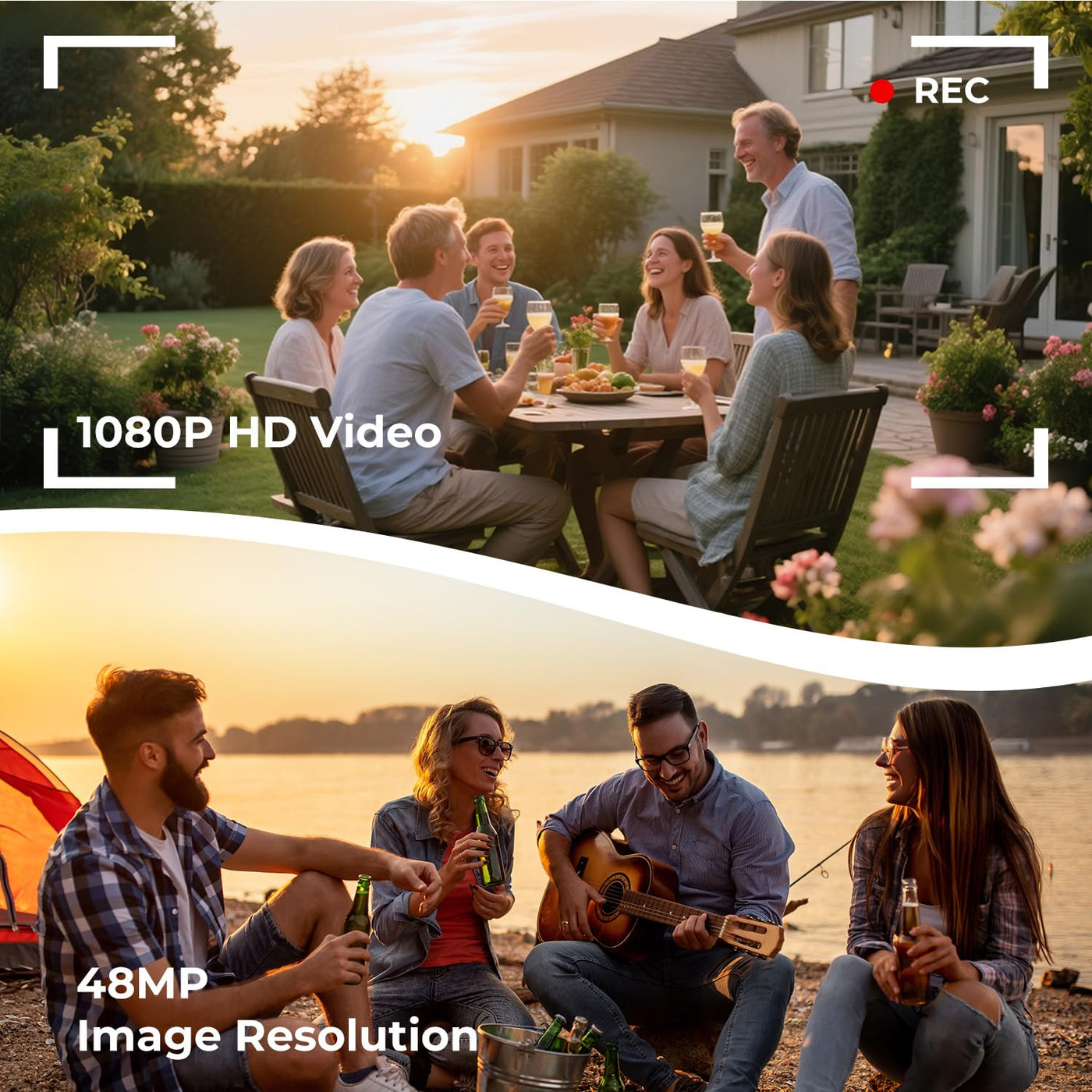 Videokamera 1080P, 48MP Camcorder 18X Digitalzoom Vlogging Camera für YouTube mit LED-Fülllicht, 3" 270° drehbarer Bildschirm Webcam Camcorder mit 32GB Karte & Akku