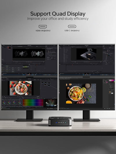 MINIS FORUM Mini-PC Neptune HX99G AMD Ryzen 9 6900HX 64 GB DDR5 1 TB SSD AMD Radeon RX 6600M Mini-Gaming-PC, 2xHDMI, 2X Port USB4, 2X PCIe/Sata SSD-Steckplatz, 5X Port USB3.2, Wi-FI 6/BT5.2