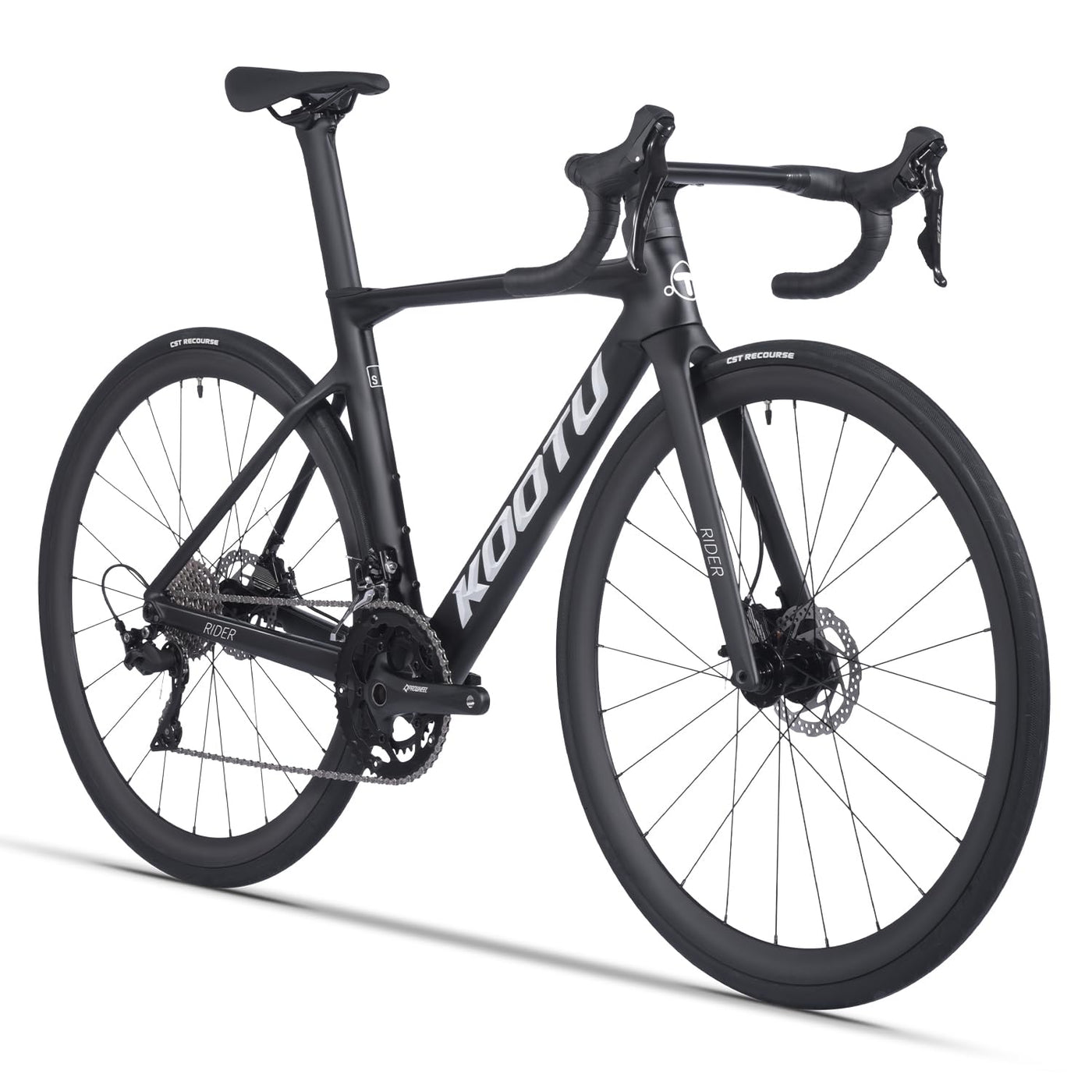 KOOTU Carbon Rennrad, T800 Leichtes Carbonfaser-Rahmen-Rennrad mit 105 R7000 22-Gang-Gruppenschaltung und mechanischer Scheibenbremse für Erwachsene.