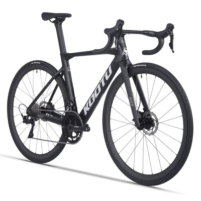 KOOTU Carbon Rennrad, T800 Leichtes Carbonfaser-Rahmen-Rennrad mit 105 R7000 22-Gang-Gruppenschaltung und mechanischer Scheibenbremse für Erwachsene.