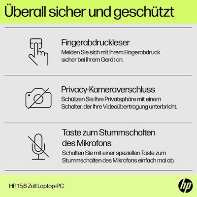 HP Laptop | 15,6" FHD Display | Intel N100 | 4 GB DDR4 RAM | 128 GB UFS | Intel UHD Graphics | Windows 11 Home im S-Modus | QWERTZ | Natural Silver