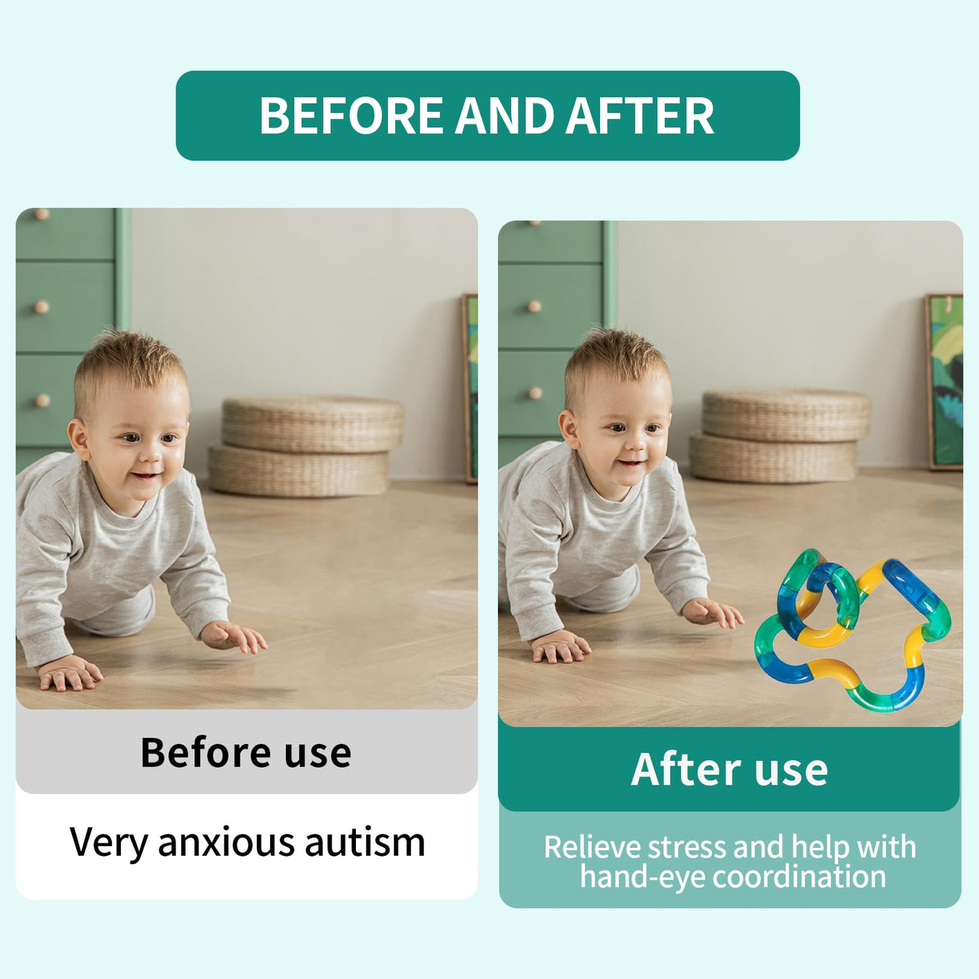 5 Stück Fidget Toys Autism Fingers Tangle Fidget Twister Fidgets Toy Stimming Sensory Stressabbau Erwachsene Anti Stress Spielzeug Kinder Skills Panikattacken für Erwachsene und Kleinkinder