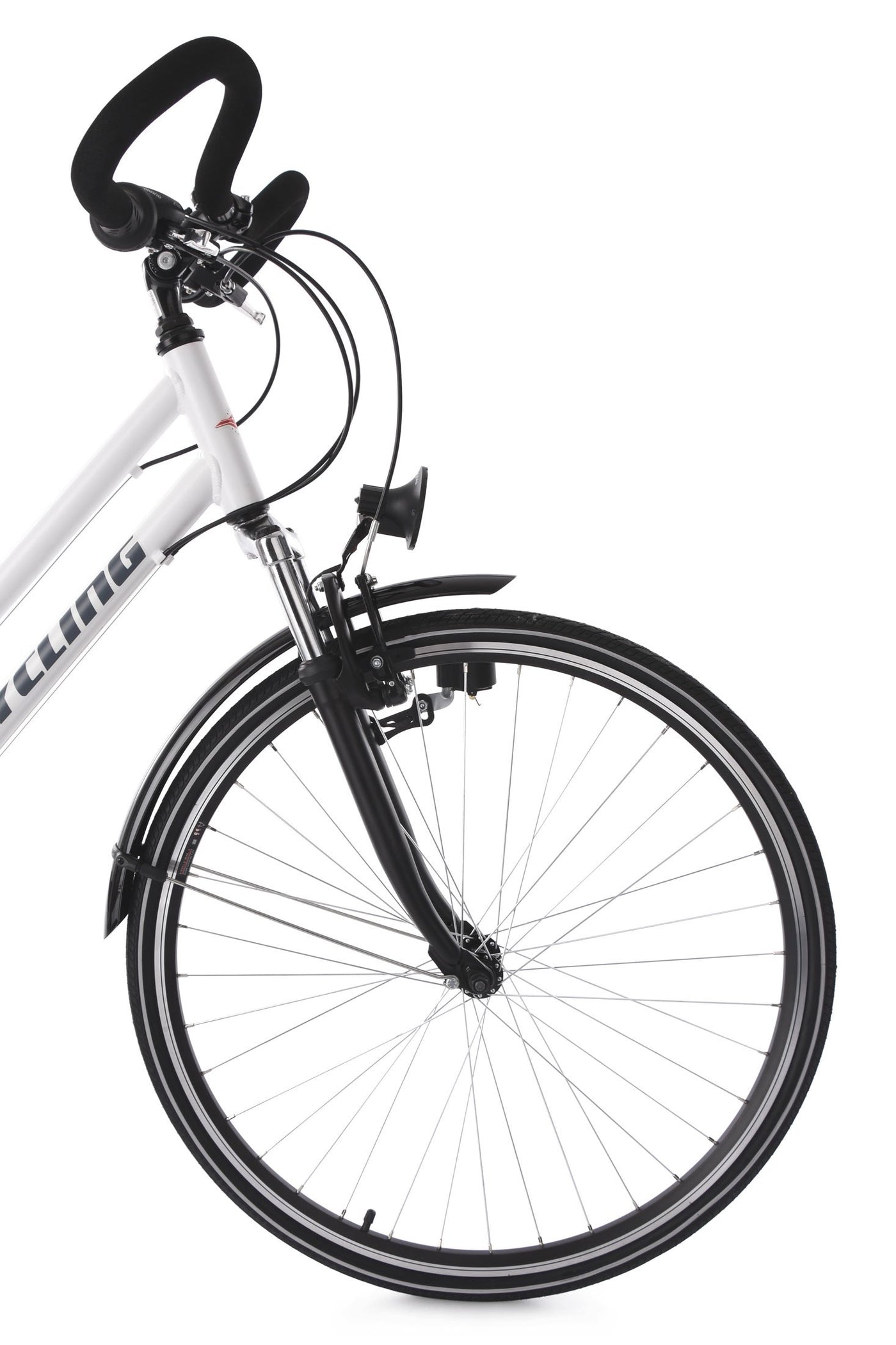 KS Cycling Trekkingrad Damen Alu-Rahmen 28'' Metropolis weiß RH 53 cm Multipositionslenker