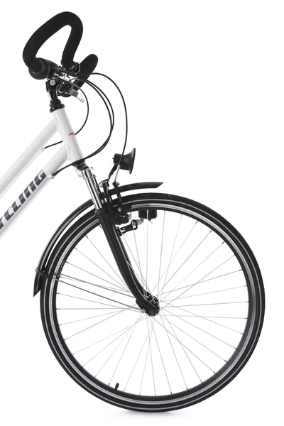 KS Cycling Trekkingrad Damen Alu-Rahmen 28'' Metropolis weiß RH 53 cm Multipositionslenker