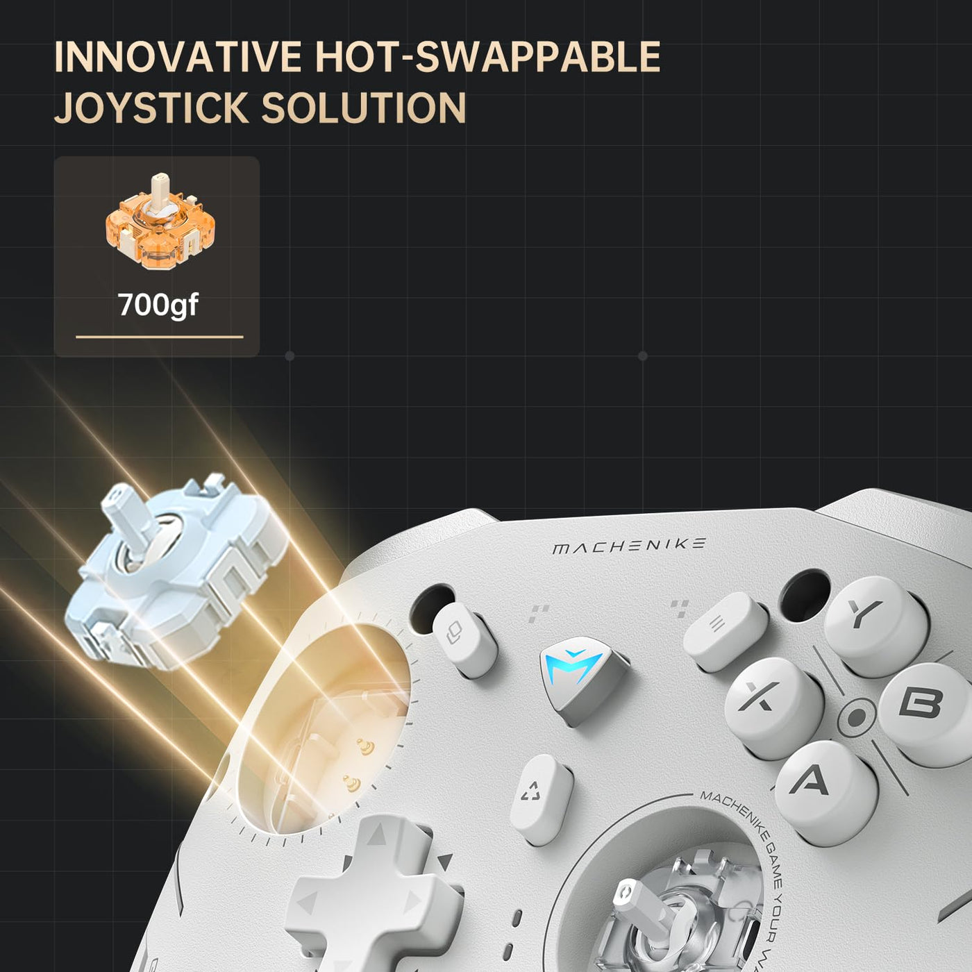 Machenike G5Pro V2 1000HZ PC Controller Wireless für NS/PC/iOS/Android mit Ladestation, Controller PC mit Hot-Swap-fähigem Joystick, optischen Triggern und Mikroschaltern