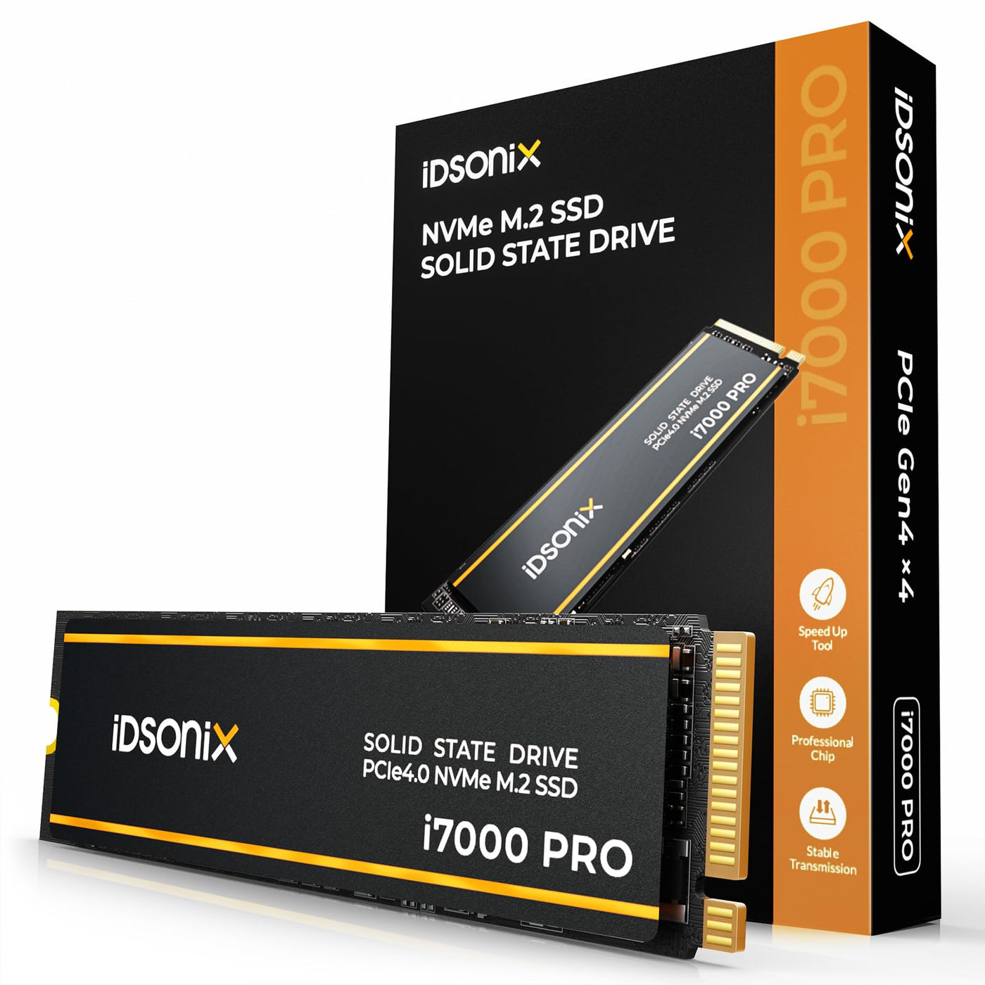 iDsonix M.2 SSD 2TB, NVME SSD M.2 2280 PCIE GEN4X4, Geschwindigkeit von bis zu 7.000 MB/s, interne SSD mit 3D NAND Blitz und Kühlkörper, interne Festkörperstatus Laufwerke für PS5, PC, Laptop, Desktop