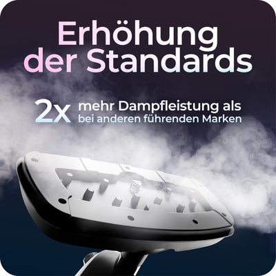 Avalla T-9 Dampfreiniger Boden, Dampfreiniger für alle mit doppelter Reinigungsleistung, Bodenwischer Elektrisch mit Handlichen Kombi-Reinigungsmodus, Ideal als Teppich Reinigungsgerät, Weiß