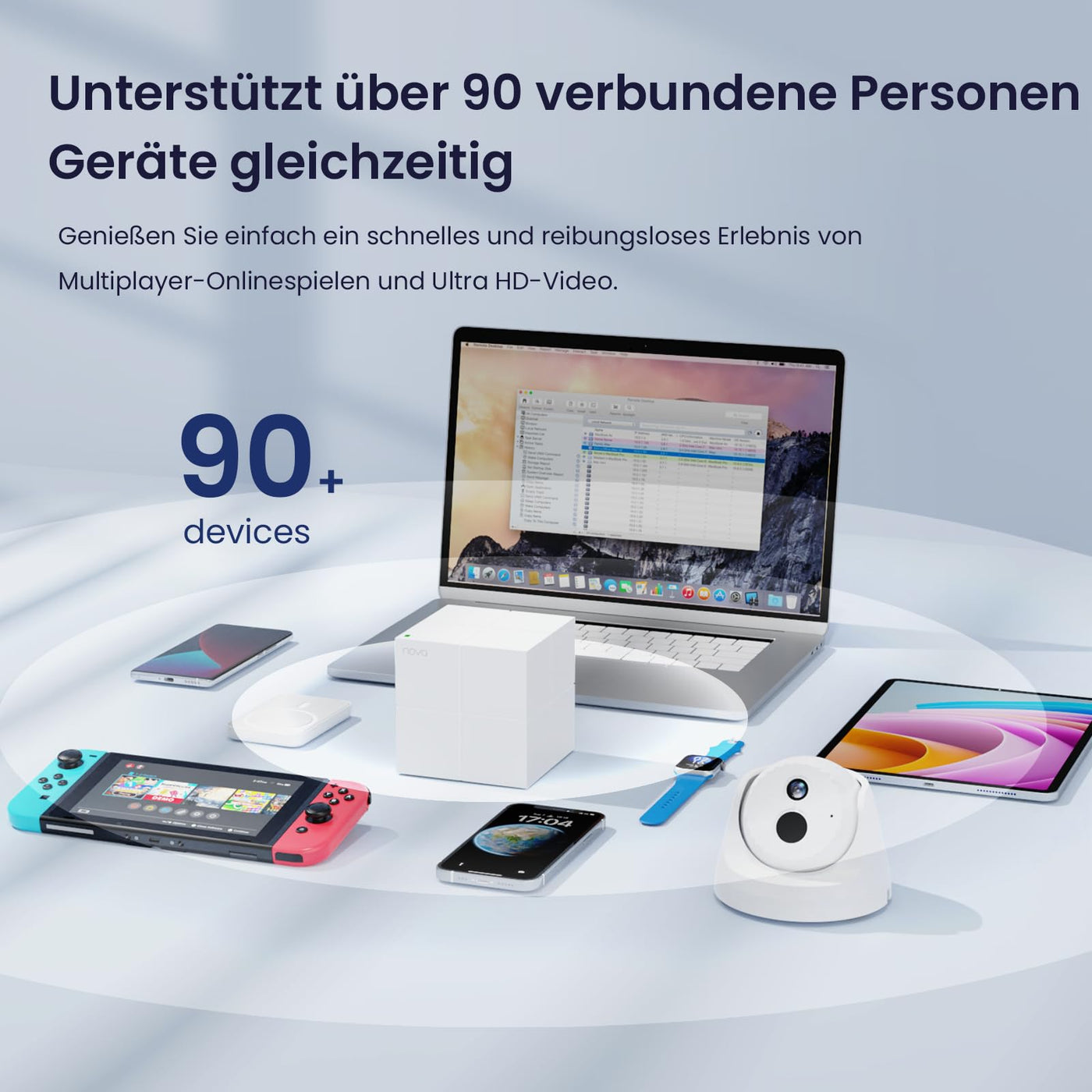 Tenda Nova MW6 Mesh WLAN System - AC1200 Dual Band WLAN Mesh System-empfohlen für Häuser mit 3-5 Schlafzimmern-6X Gigabit Port - Ersetzt WLAN Router & Repeater-Kompatibel mit Alexa-3Pack