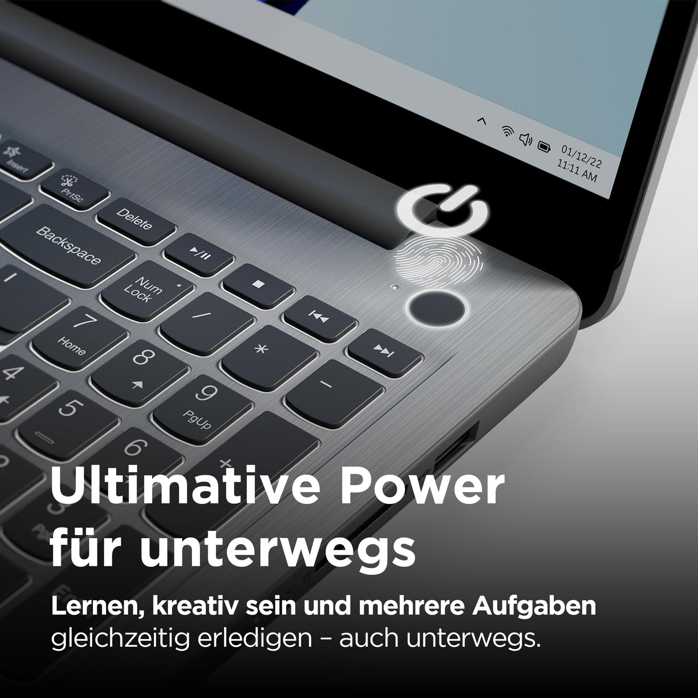 Lenovo IdeaPad 3 Laptop | 17.3" Full HD Display | AMD Ryzen 5 5625U | 8GB RAM | 512GB SSD | AMD Radeon Grafik | Windows 11 | QWERTZ | Artic Grau | 3 Monate Premium Care