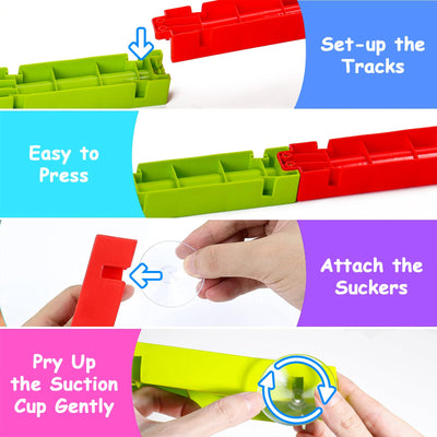 Badespielzeug Badewannenspielzeug Kinder Badewannen Spielzeug ab 3 4 5 Jahre, Murmelbahn Kugelbahn Badewanne Wasserspielzeug Kinder mit Saugnäpfe, Badespaß Geschenk Mädchen Junge (38 Stück)