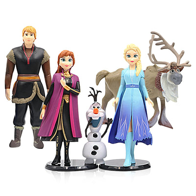 5 Stück Frozen Kuchen Deko Figuren Set, Eiskönigin Figuren Deko, Elsa Minifiguren Tortendeko Muffin Deko, Eiskönigin Dekofiguren Cupcake Toppers Dekoration