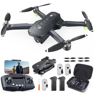 Holy Stone HS175D Faltbar GPS Drohne mit 4K Kamera für Erwachsene, RC Quadrocopter mit 46 Min. Lange Flugzeit, Follow-Me, Bürstenlos Motor,Tap-Fly,Point of Interest Höhenhaltung Drohnen für Anfänger