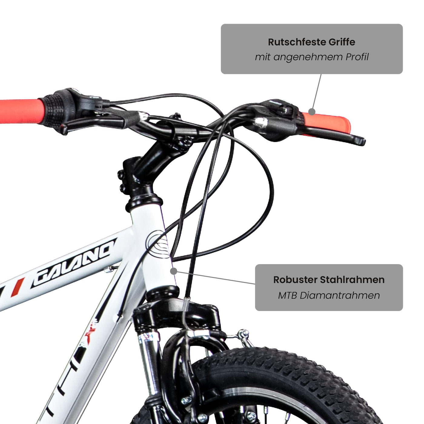 Galano Mountainbike Hardtail 26 Zoll Path MTB Fahrrad 21 Gang Mountain Bike 26" (weiß/schwarz, 46 cm)