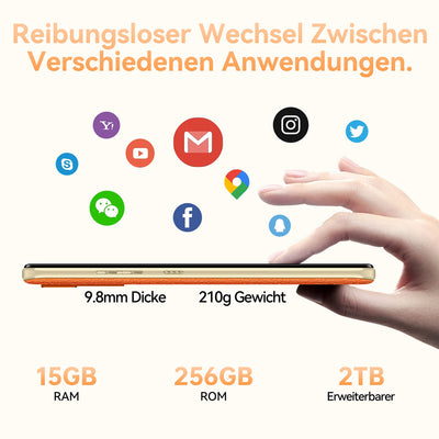 OUKITEL Smartphone Ohne Vertrag C33 Android 13 Handy Günstig, 256GB Smartphone (2TB Erweiterbar) 4G Handy 6.8 Zoll Großes Display, 50MP Kamera Face ID/Fingerabdruck/Dreifache SIM/GPS