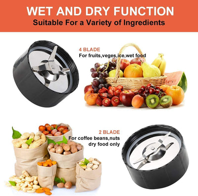 Uten Standmixer Mixer Smoothie Maker Multifunktion Standmixer Entsafte Fleisch Ice Crusher Elektrisch edelstahl Mixer mit Flasche Mixer Küche 5 in 1 (380W，22000U/Min)
