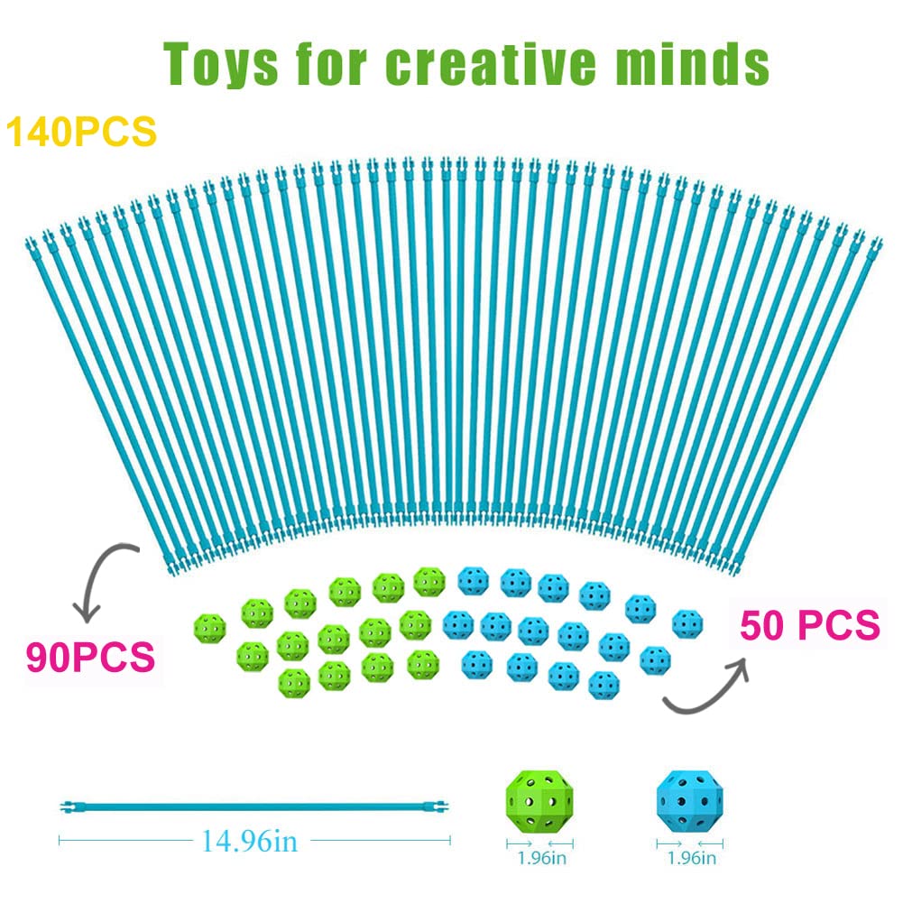 140pcs DIY Kinder Konstruktionsspielzeug,Outdoor Spielzeug - Kreativ Set für Kinder, Konstruktionsspiel, DIY-Bauspielzeug,Play Tent,Spielzelt, Indoor Spielhaus Höhle Kinder Spielzeug Mädchen Jungen