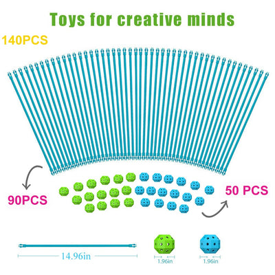 140pcs DIY Kinder Konstruktionsspielzeug,Outdoor Spielzeug - Kreativ Set für Kinder, Konstruktionsspiel, DIY-Bauspielzeug,Play Tent,Spielzelt, Indoor Spielhaus Höhle Kinder Spielzeug Mädchen Jungen