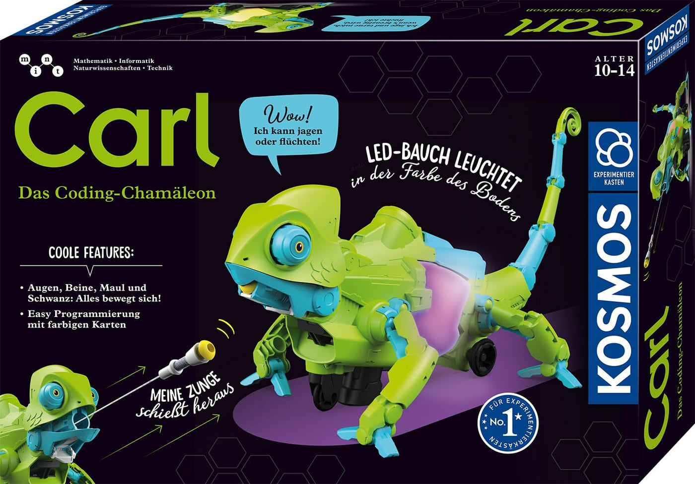 Kosmos 621391 Carl - Das Coding-Chamäleon, Roboter-Chamäleon mit Farbwechsel-Effekt, Codieren für Kinder, Experimentierkasten ab 10 Jahre