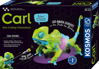 Kosmos 621391 Carl - Das Coding-Chamäleon, Roboter-Chamäleon mit Farbwechsel-Effekt, Codieren für Kinder, Experimentierkasten ab 10 Jahre