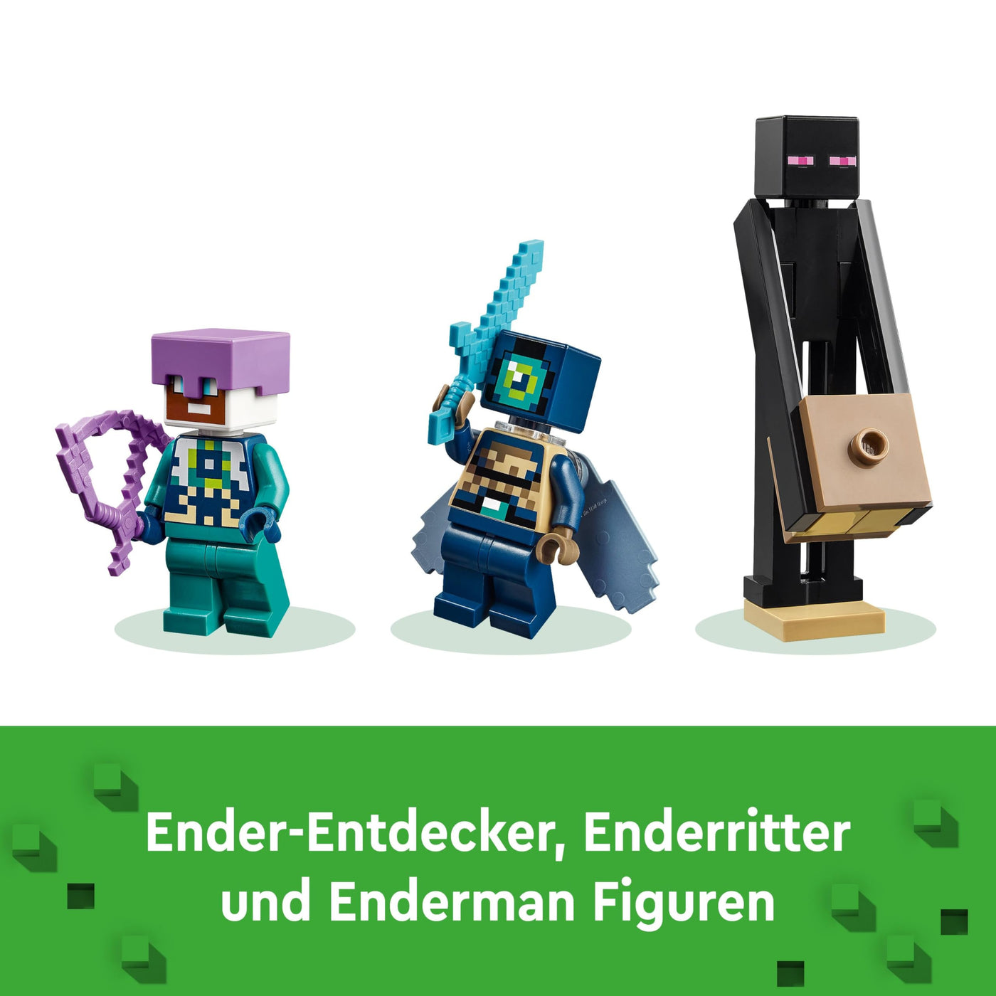 LEGO Minecraft Der Enderdrache und das Endschiff - Interaktives Spielzeug mit Boot, Drache und 3 Figuren, darunter EIN Enderman - Kreatives Gamer Geschenk für Jungen & Mädchen ab 8 Jahren - 21264