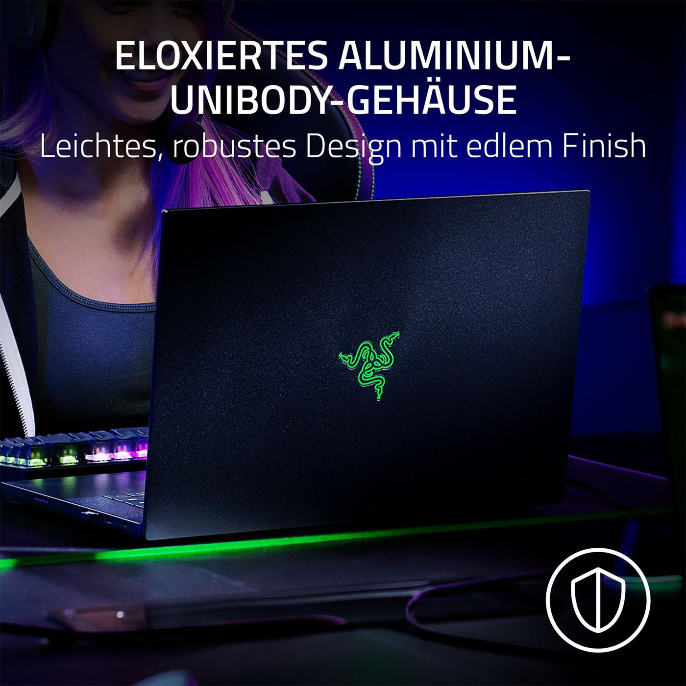 Razer Blade 16 (2024) - 16 Zoll Gaming-Laptop - NVIDIA Geforce RTX 4090 - Intel i9-14900HX - 16" QHD+ OLED 240Hz Display - Snap Tap (32GB DDR5 RAM, 2TB SSD, Alu-Gehäuse) QWERTZ DE-Layout | Schwarz