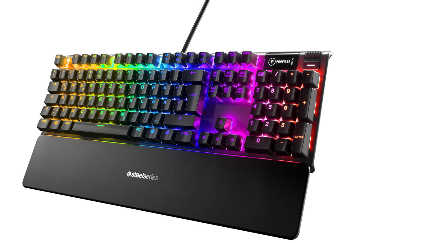 SteelSeries Apex 7 - Mechanische Gaming-Tastatur – OLED Smart Display – Rot Schalter – Deutsches (QWERTZ) Layout - Standard