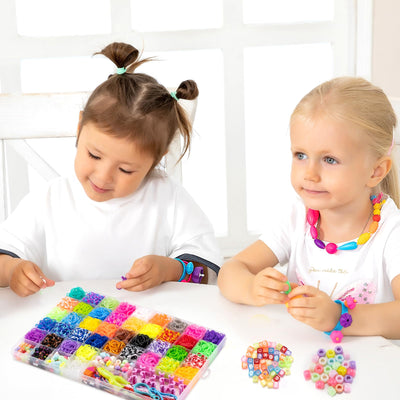 Noa Home Deco Loom Bänder Set, 5100+ Stück Loom Gummis für Armband Selber Machen, Bunte Loops Gummis Set Zubehör mit Anhängern und Accessoires, DIY Basteln Geschenk für Kinder Junge Mädchen