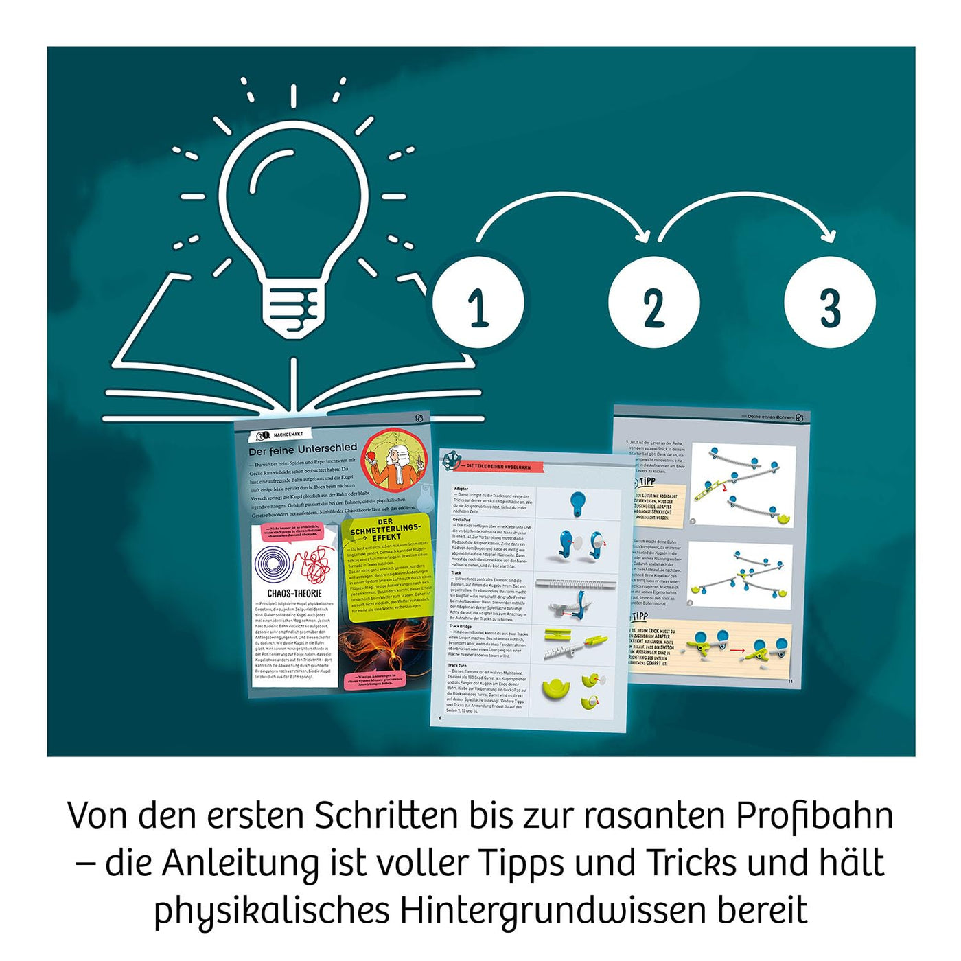 Kosmos 620950 Gecko Run, Starter Set, Erweiterbare Kugelbahn für Kinder, Vertikale Kugelbahn, Murmelbahn, Lernspielzeug und Konstruktionsspielzeug ab 8 Jahren