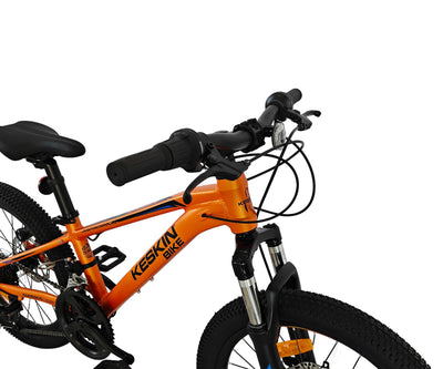 Keskin HT MTB1 20" Kinder Mountainbike – 21-Gang, 2.35" Luftreifen, Scheibenbremsen, Aluminiumrahmen, Orange