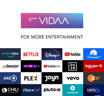 DYON Smart 43 VX 108 cm (43 Zoll) Fernseher (Full-HD Smart TV, HD Triple Tuner (DVB-C/-S2/-T2), App Store, Prime Video, Netflix, YouTube, DAZN, Disney+) [Mod. 2022], Schwarz