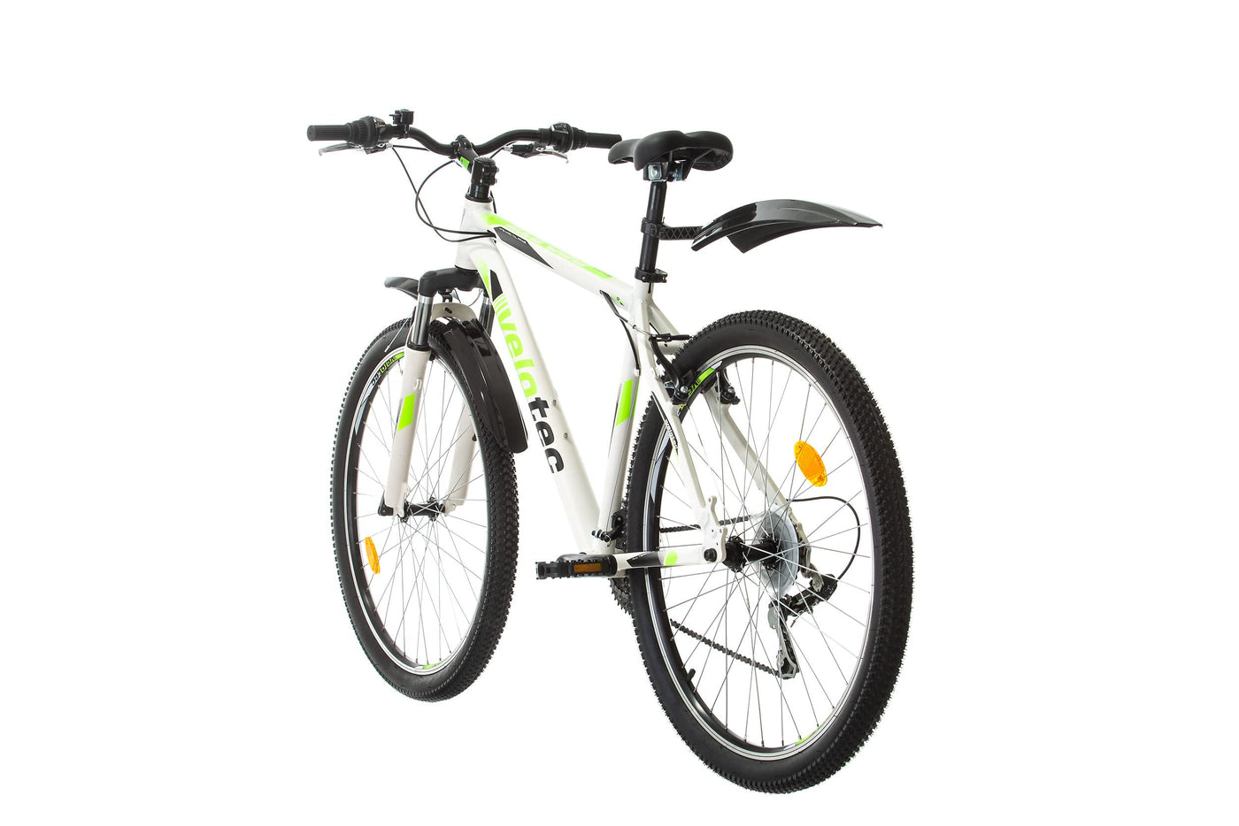 Multibrand Probike PRO 27.5 Zoll Fahrrad Mountainbike 21 Gang, Herren, Damen, Jungen geeignet ab 170-185 cm (Weiß Grün)