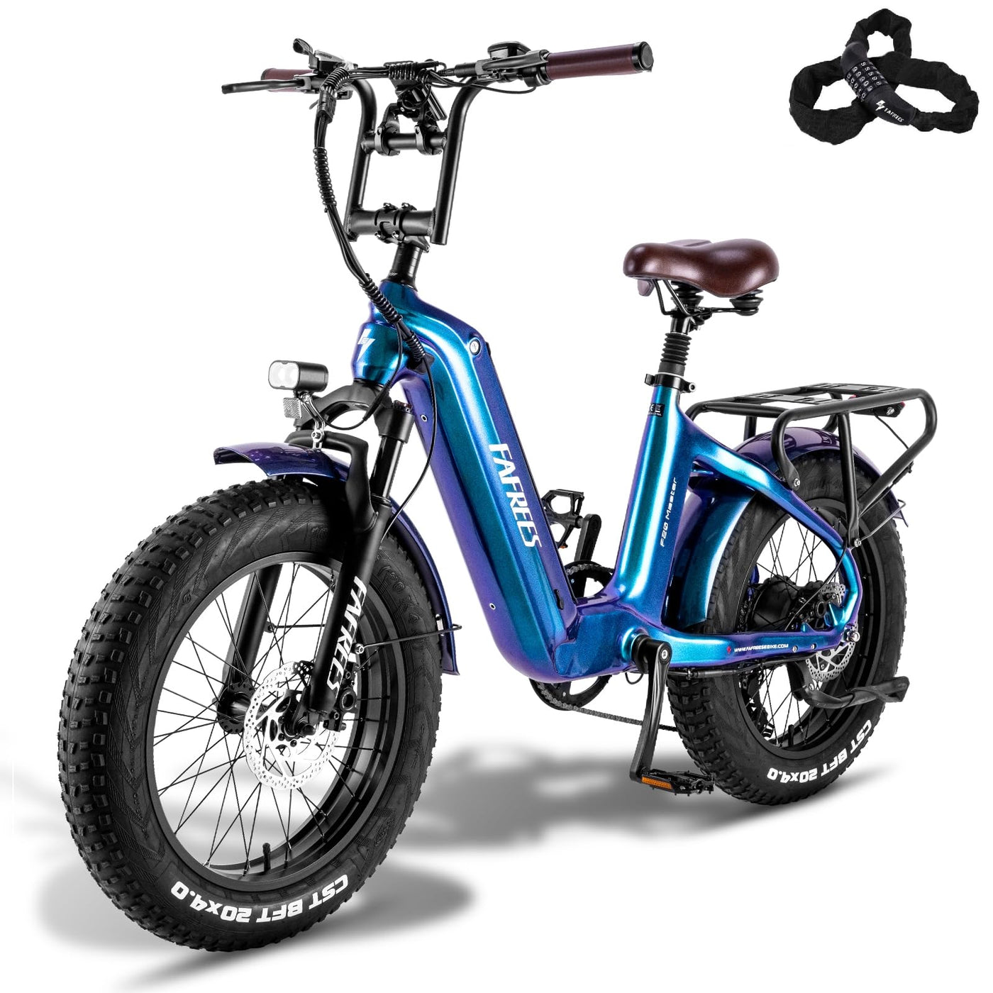 Fafrees F20 Master E-Bike Carbonfaser 48V 22.5AH Akku Elektrofahrräder 20"*4.0 Zoll Fat Tire E-Mountainbike Maximales Drehmoment 60 Nm