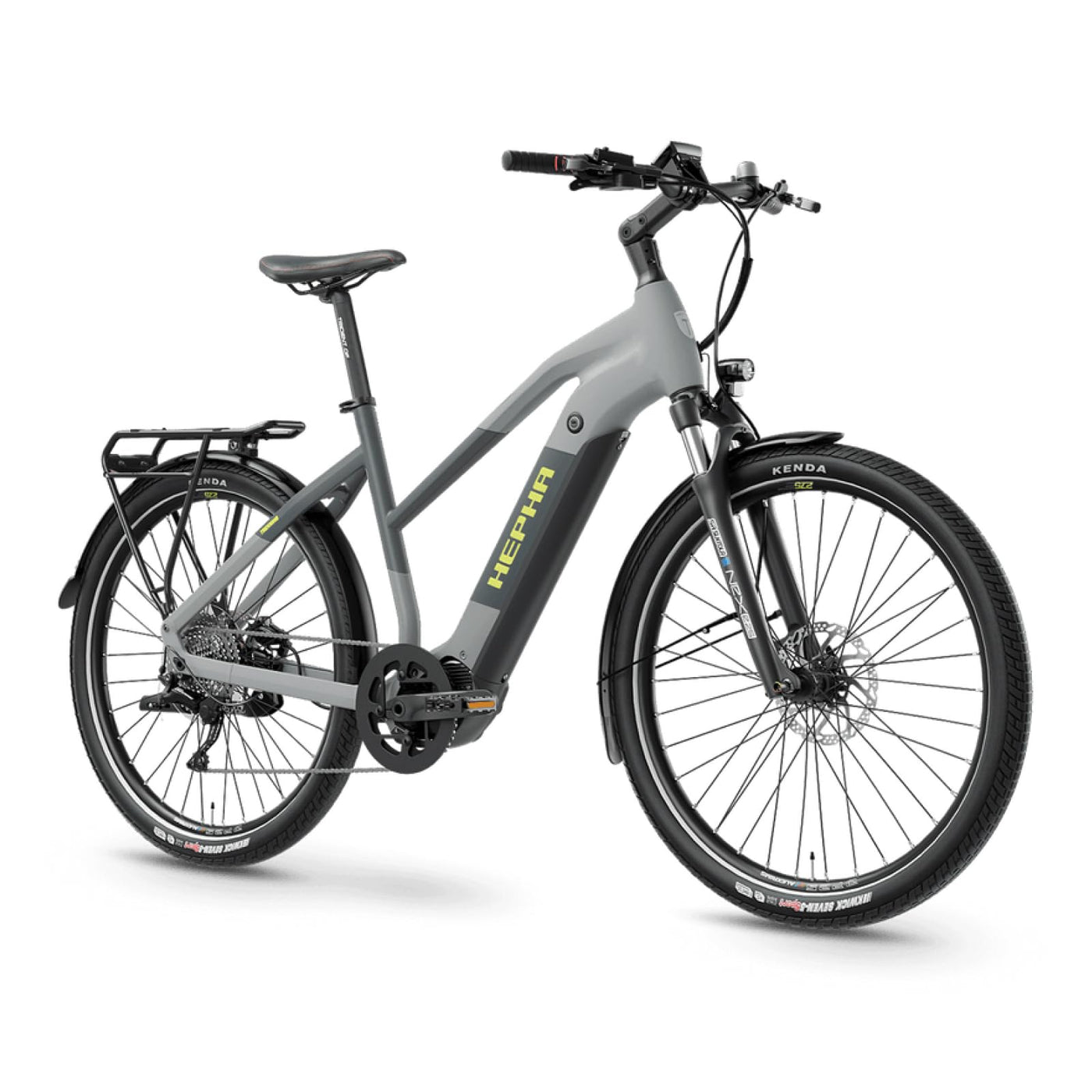 HEPHA E-Bike Trekking 7 Performance, 90Nm Mittelmotor (Upgrade AUF 100NM), 708Wh abnehmbar Akku (bis zu 200Km), APP, 10-Gang, Federgabel 63mm, 27.5 Zoll, LTD(Lowstep, Dark Grey, L-49cm)