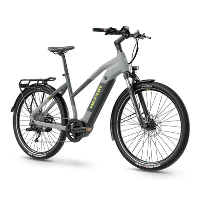 HEPHA E-Bike Trekking 7 Performance, 90Nm Mittelmotor (Upgrade AUF 100NM), 708Wh abnehmbar Akku (bis zu 200Km), APP, 10-Gang, Federgabel 63mm, 27.5 Zoll, LTD(Lowstep, Dark Grey, L-49cm)