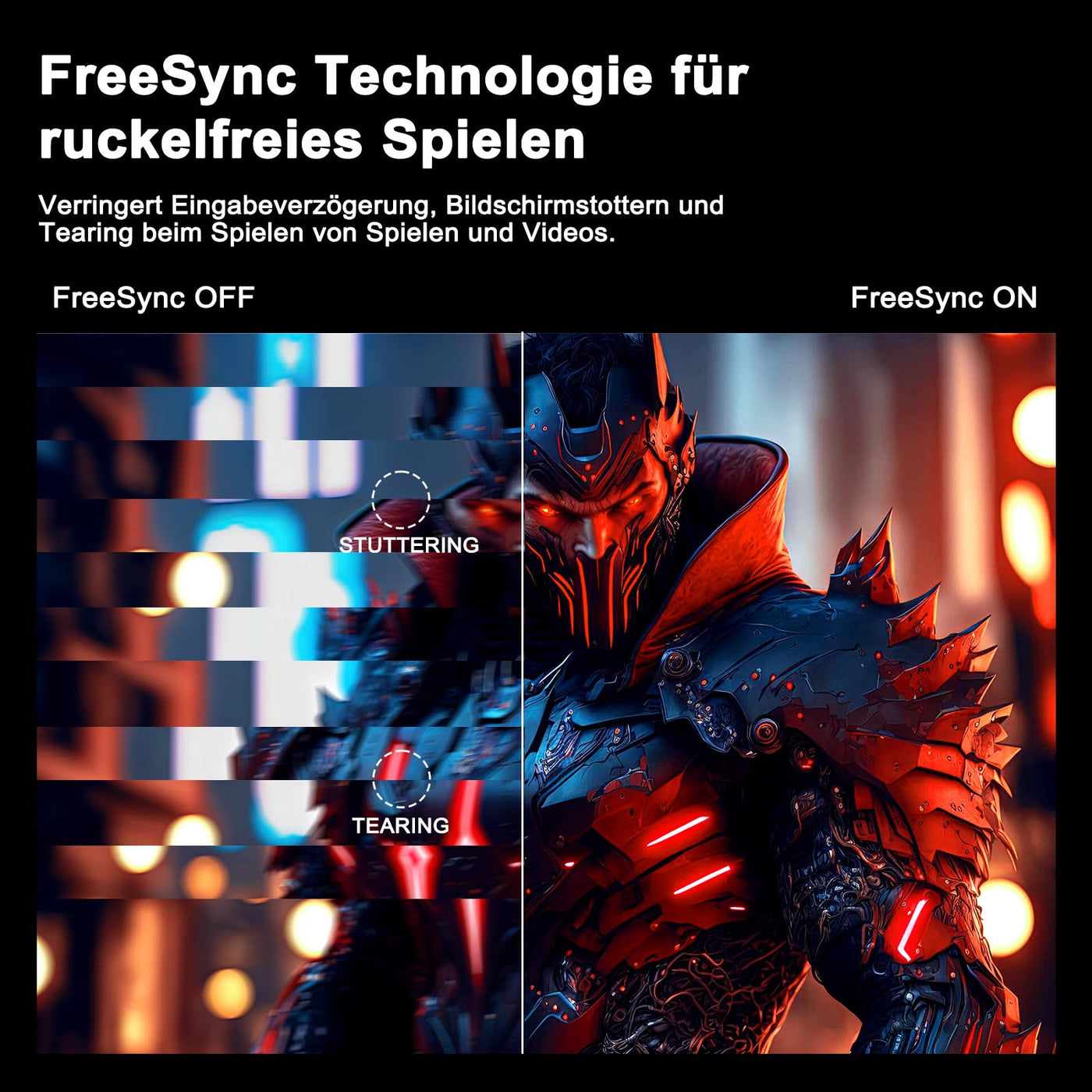 Minifire Gaming Monitor 27",180 Hz, WQHD, Nano IPS, OD 1ms, HDR, 120% sRGB, AMD FreeSync+,Motion Blur Reduction Technologie, VESA(100 x 100 mm) - Schwarz MFG27F4Q