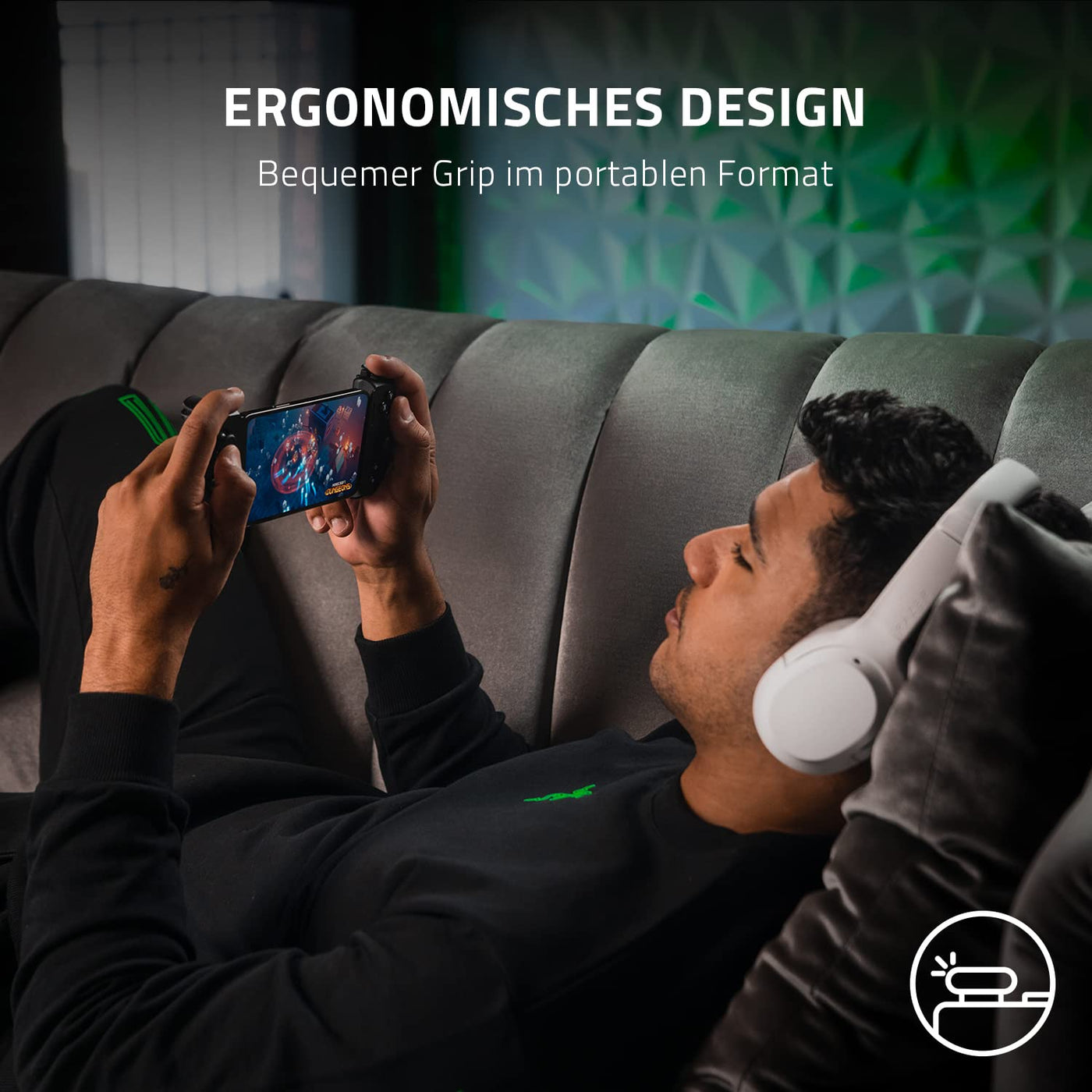 Razer Kishi V2 für iPhone - Mobile Gaming Controller (Universal Fit mit ausziehbarer Brücke, Streaming von PC- und Konsolenspielen, Ergonomisches Design, Powered by Nexus App) Schwarz
