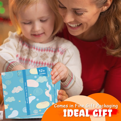 HELLOWOOD Sortierspiel Montessori Steckwürfel ab 1 Jahr, Lernspielzeug Motorikwürfel mit 8 Steckbausteinen, Holzspielzeug für Kinder ab 1 2 3 Jahre