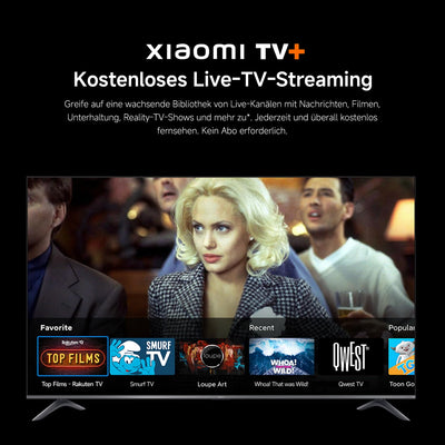 Xiaomi F Pro, 75 Zoll (190 cm), 4K UHD QLED, Smart TV, Fire TV, Triple Tuner DVB-C/S/S2/T/T2, HDR10+, Game Boost mode 120Hz, MEMC, Sprachsteuerung mit Alexa, 2GB+32GB, Kompatibel mit Apple AirPlay